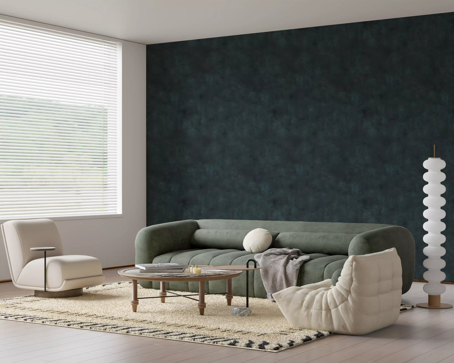 Painterly - Prussian Blue Wallpaper⁠