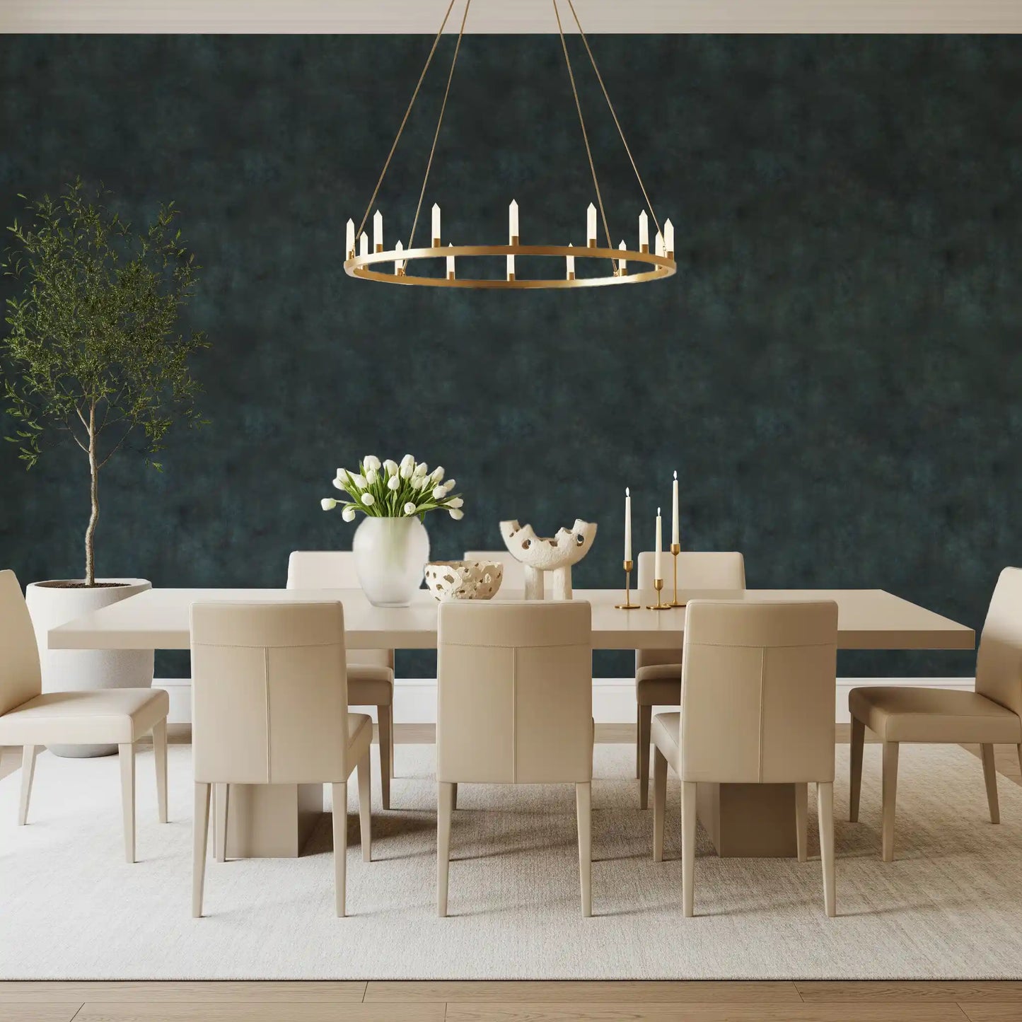 Painterly - Prussian Blue Wallpaper⁠