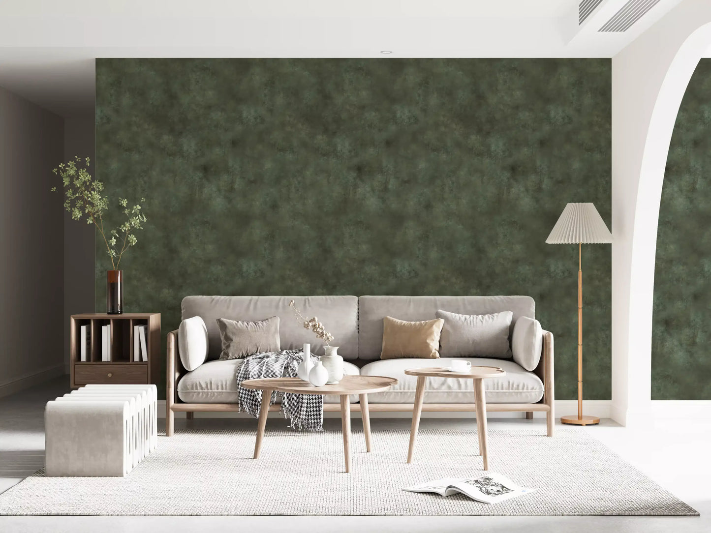 Painterly - Moss Wallpaper⁠