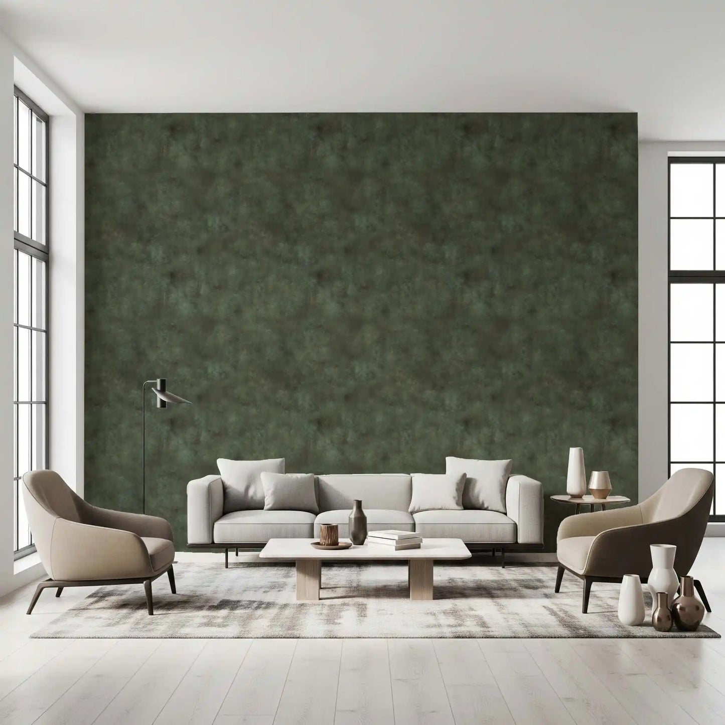 Painterly - Moss Wallpaper⁠