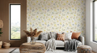Pastelfarvede blomster i blid børneværelsesdesign tapet⁠