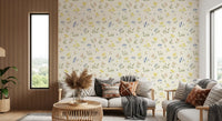 Pastelfarvede blomster i blid børneværelsesdesign tapet⁠