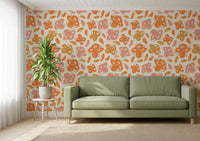Solkyssede Botaniske Blomster Tapet⁠