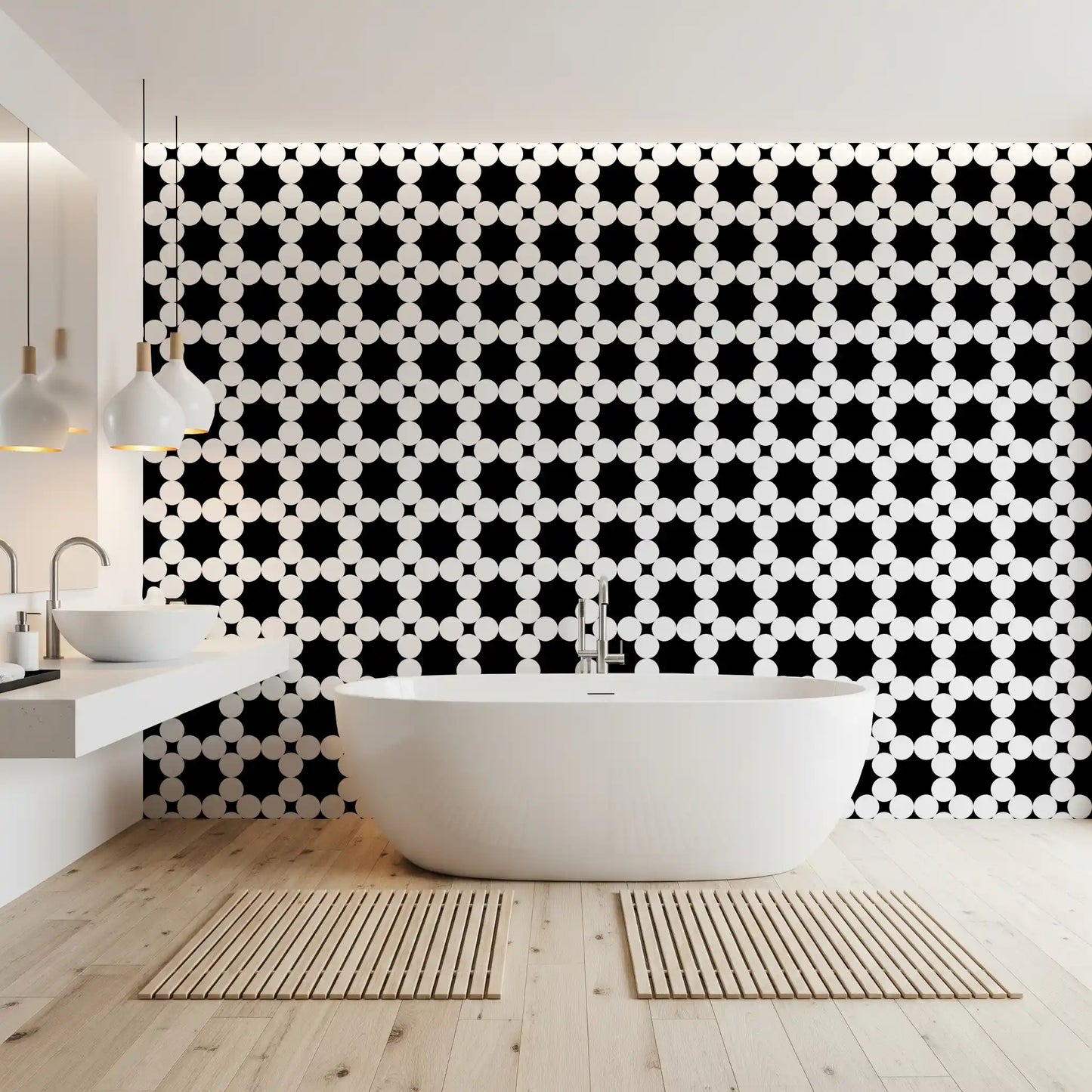 Minimalistische Tapete mit Punktgitter-Geometrie⁠