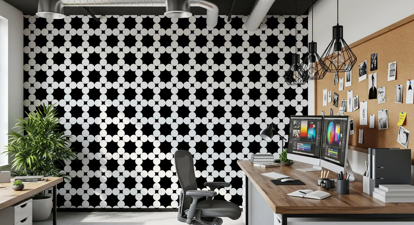 Minimalistische Tapete mit Punktgitter-Geometrie⁠