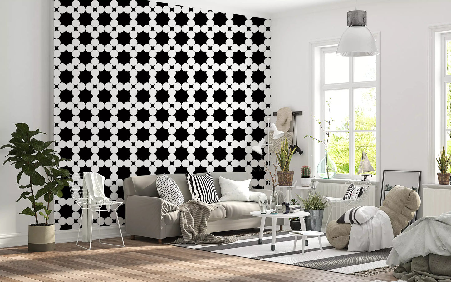 Minimalistische Tapete mit Punktgitter-Geometrie⁠