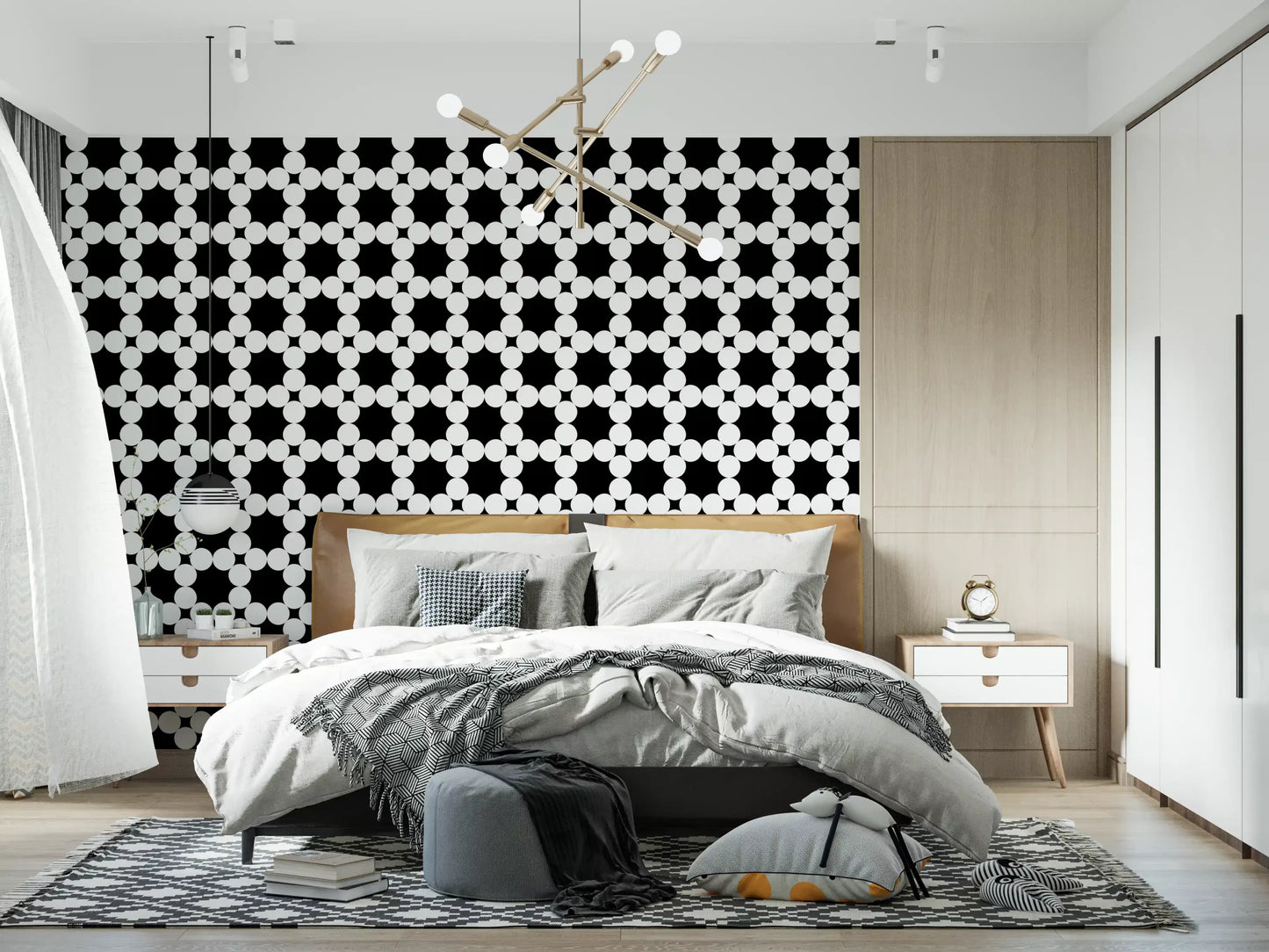 Minimalistische Tapete mit Punktgitter-Geometrie⁠