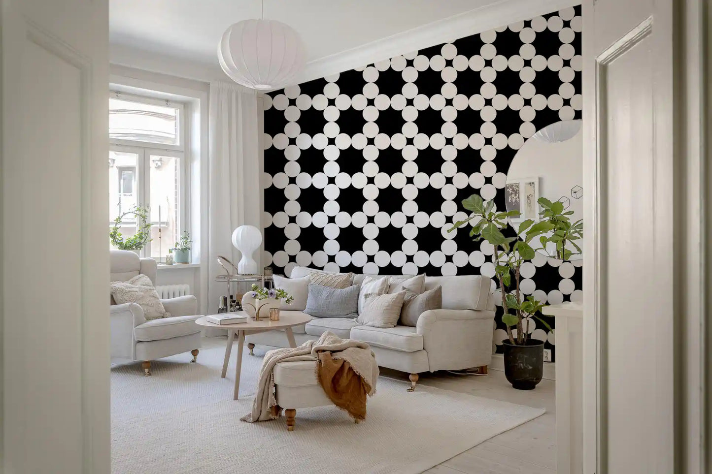 Minimalistische Tapete mit Punktgitter-Geometrie⁠