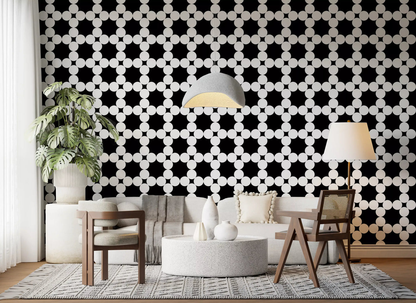 Minimalistische Tapete mit Punktgitter-Geometrie⁠