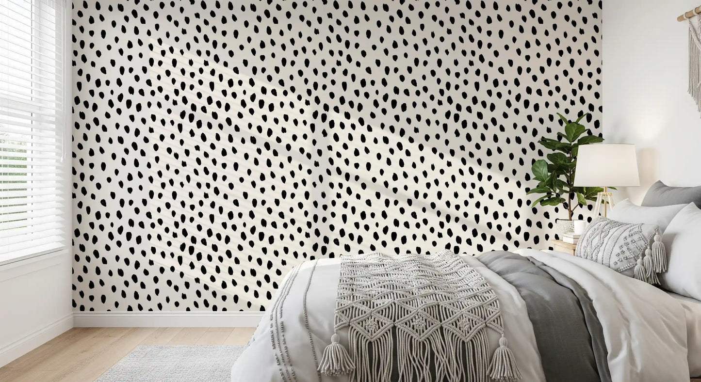 Papier peint à motif minimaliste peint de points