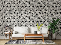 Monochrome Geometric Grid Wallpaper⁠