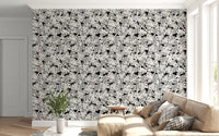 Monochrome Geometric Grid Wallpaper⁠