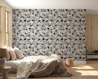 Monochrome Geometric Grid Wallpaper⁠