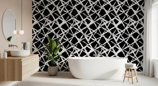 Tapet modern minimalist cu model în dungi de pensulă