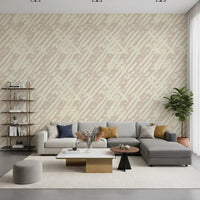 Papel de Parede com Padrão de Pinceladas em Creme