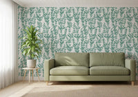 Minimalistisk salvie botaniske vinranker tapet⁠
