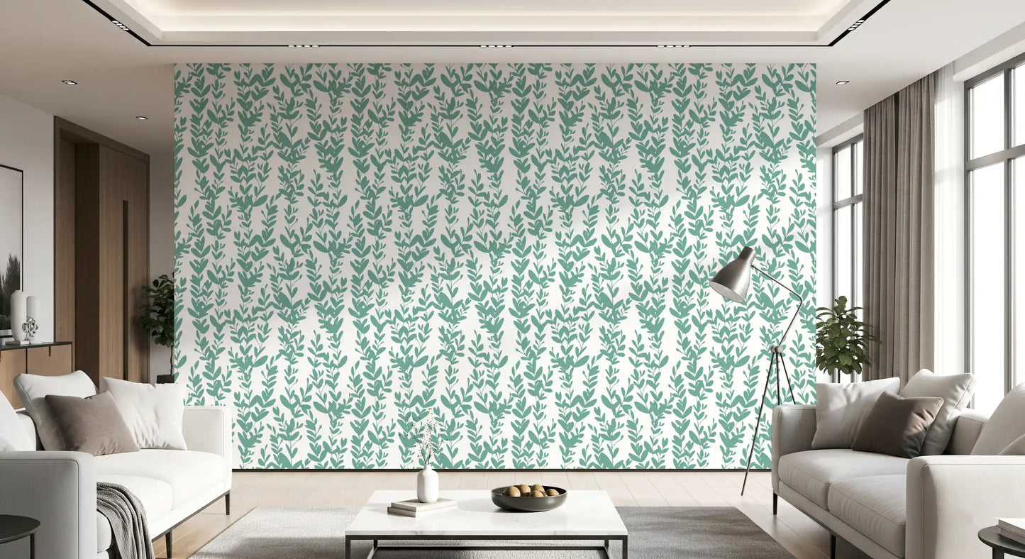 Minimalistisk salvie botaniske vinranker tapet⁠
