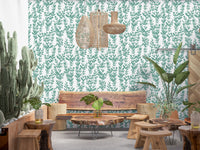 Minimalistisk salvie botaniske vinranker tapet⁠