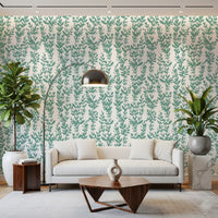 Minimalistisk salvie botaniske vinranker tapet⁠