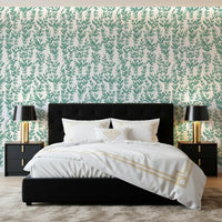 Minimalistisk salvie botaniske vinranker tapet⁠