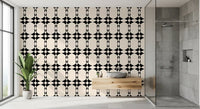 Papel pintado moderno con patrón geométrico de círculos entrelazados