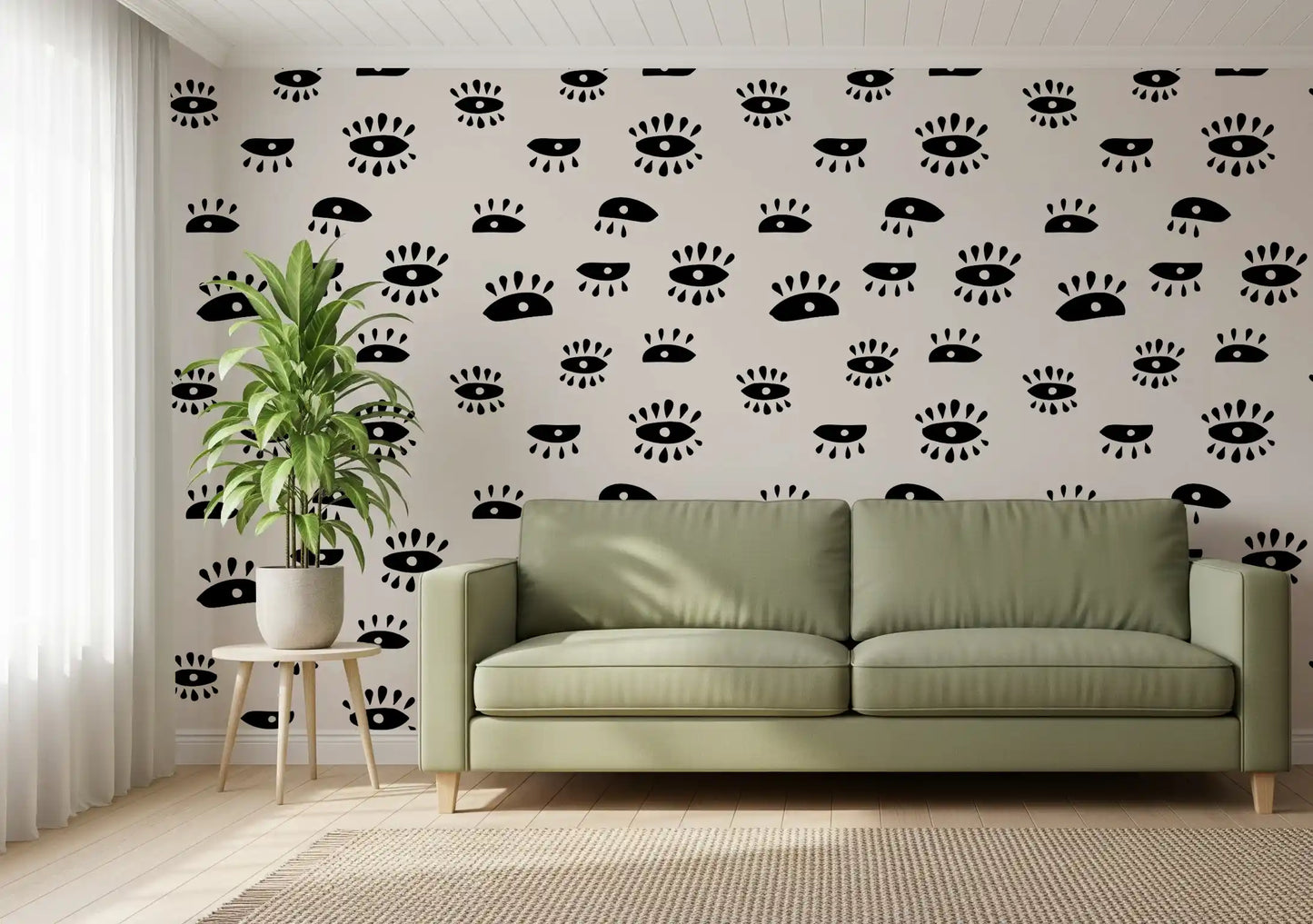 Legesyge minimalistiske øjeillustrationer tapet⁠
