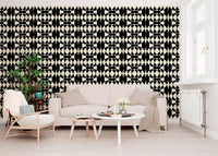 Interlocking Monochrome Arches Wallpaper⁠