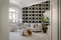 Interlocking Monochrome Arches Wallpaper⁠