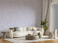 Minimalistisk violet labyrintmønster tapet