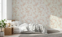 Creamy Petal Shadow Pattern Wallpaper⁠