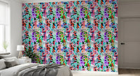 Tapet med dynamiske loops og moderne graffiti-stil⁠