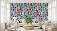 Tapet med dynamiske loops og moderne graffiti-stil⁠