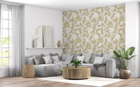 Muted Floral Silhouette Wallpaper⁠