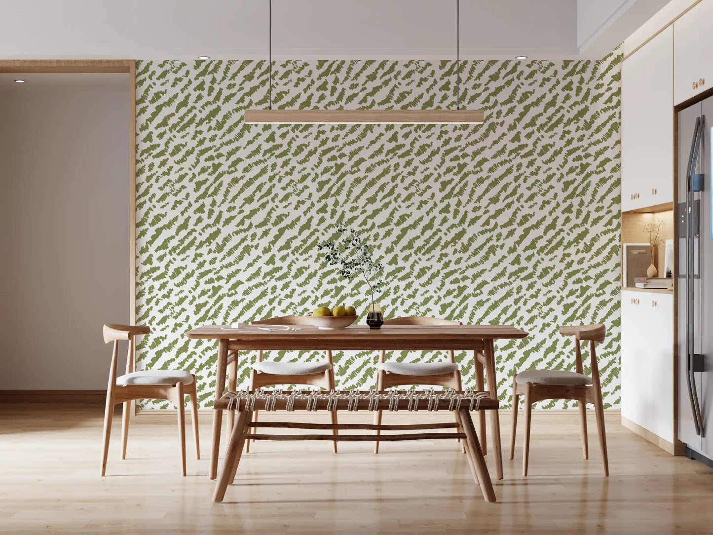 Sage Green Scribble Texture Wallpaper⁠