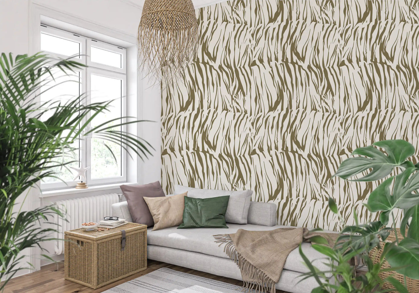 Abstract Organic Linear Motif Wallpaper⁠