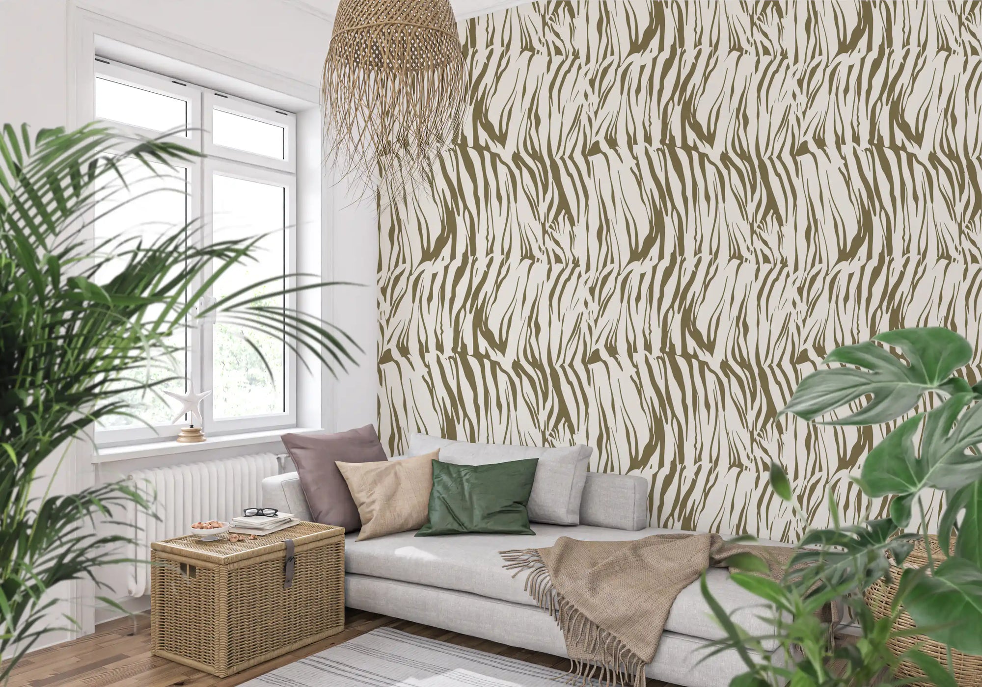 Abstract Organic Linear Motif Wallpaper⁠