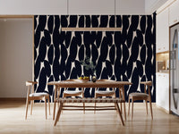 Minimalistische organische Silhouetten-Tapete