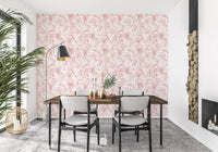 Blush Botanical Line Art Wallpaper⁠