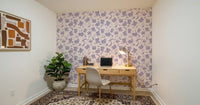 Lavender Painted Floral Bloom Wallpaper⁠