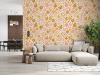 Boho blomstereng tapettryk