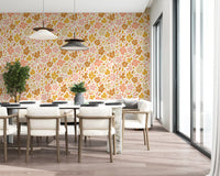 Boho blomstereng tapettryk