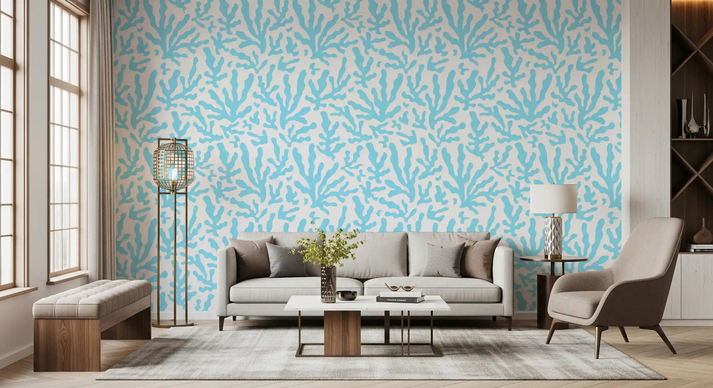 Abstract Ocean Coral Blue Wallpaper⁠