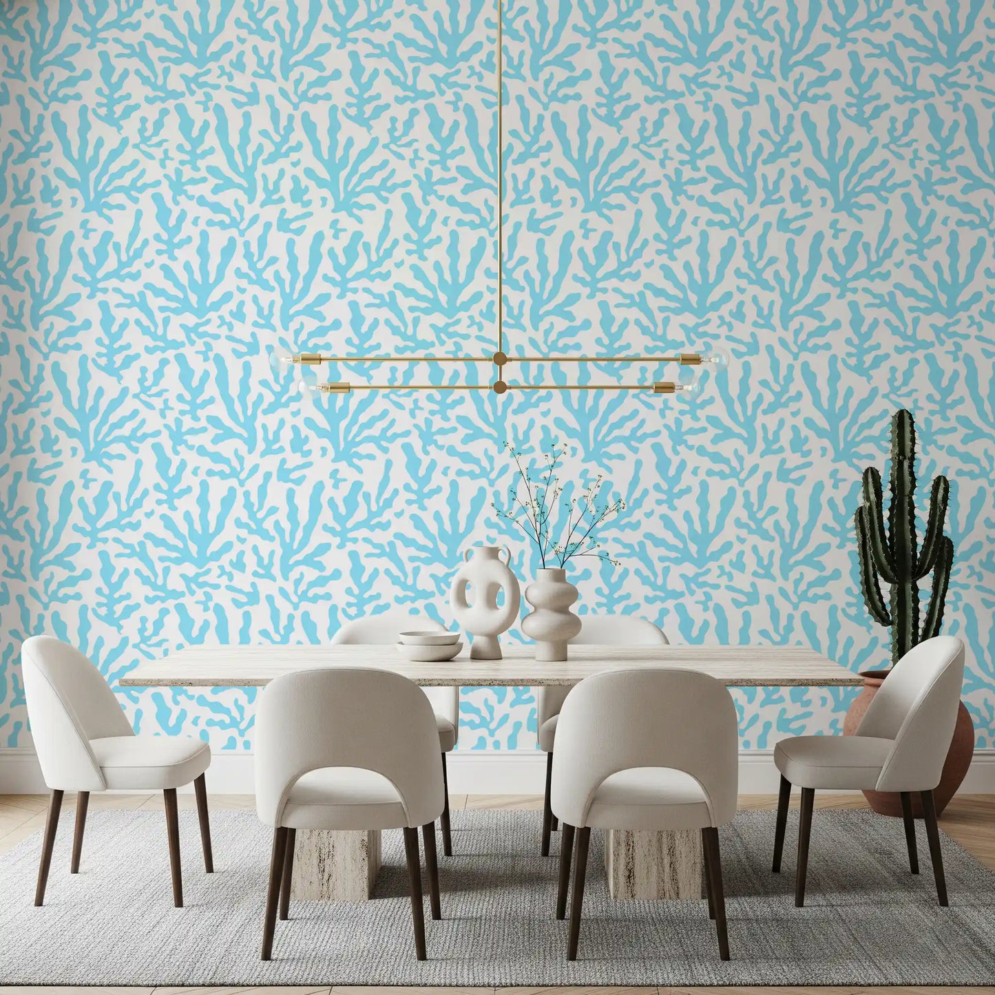 Abstract Ocean Coral Blue Wallpaper⁠