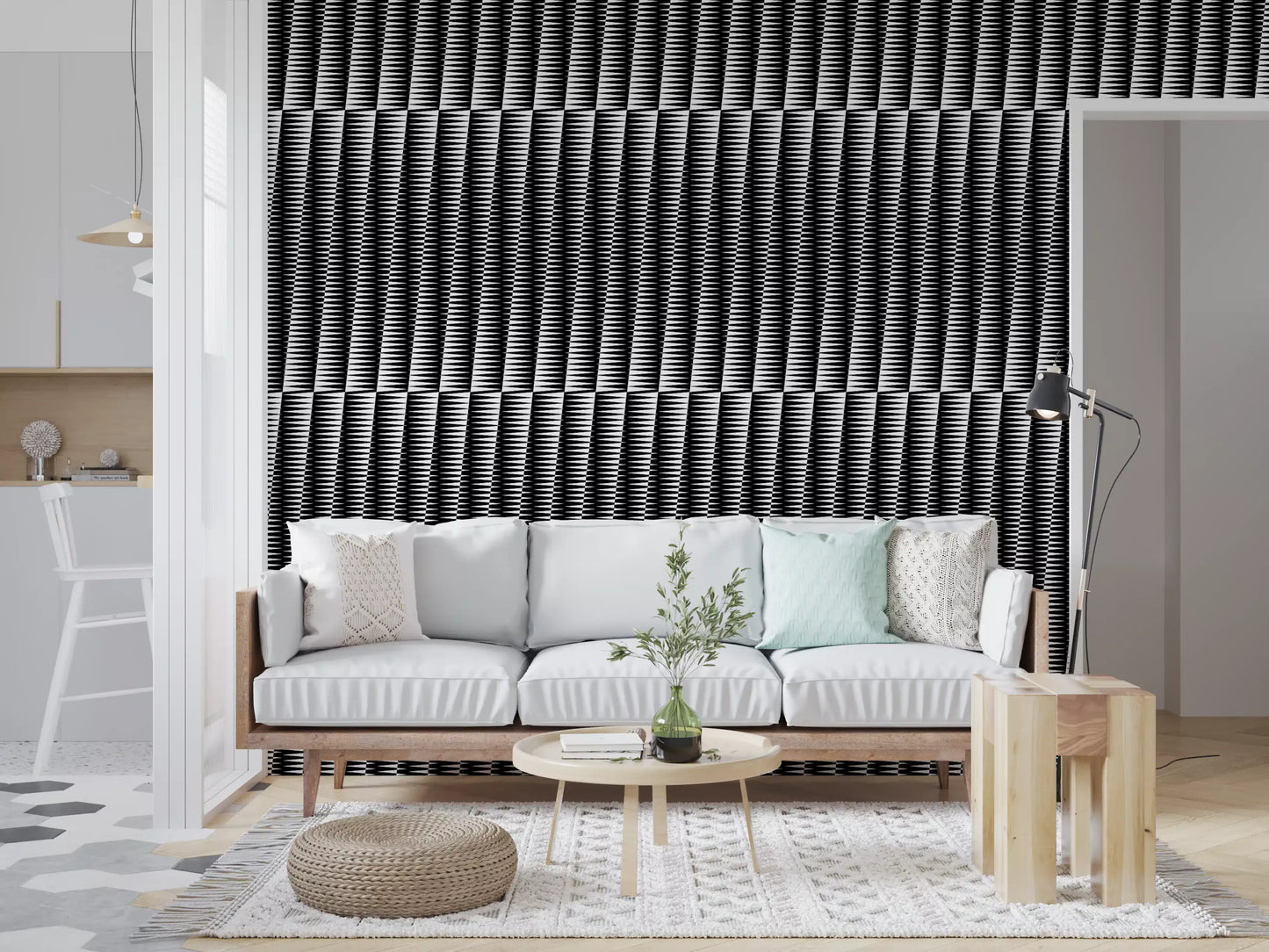Minimalistisk skarp Chevron justerings tapet
