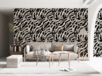 Tapeta z monochromatycznym abstrakcyjnym wzorem linii w formie spirali