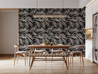 Monochrome Tapeten mit linearen Pinselstrichen