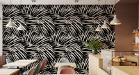 Monochrome Tapeten mit linearen Pinselstrichen