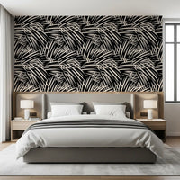 Monochrome Tapeten mit linearen Pinselstrichen
