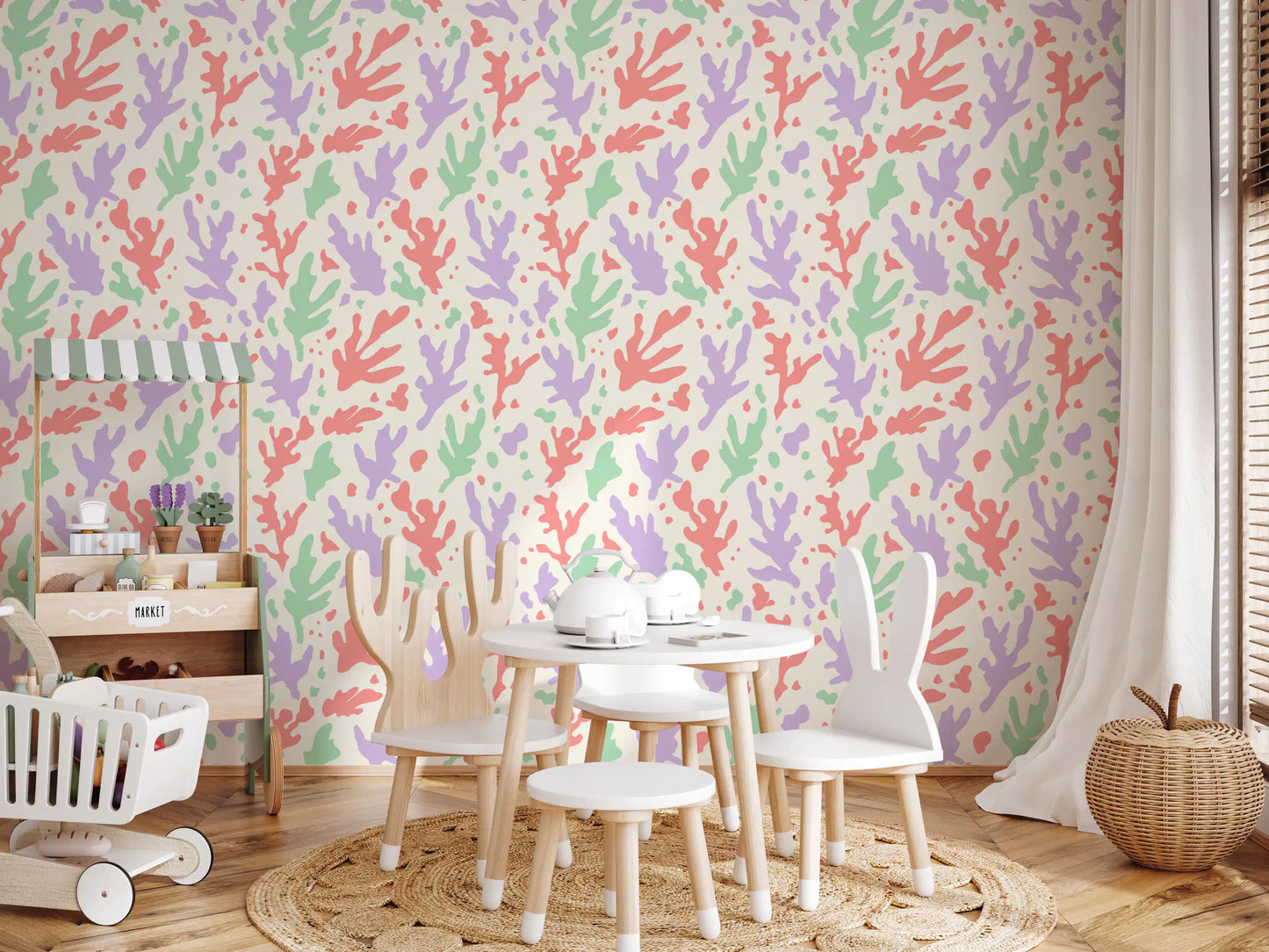 Modern Matisse Inspired Cutouts Wallpaper⁠