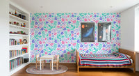 Abstract Beschilderd Weidebloem Behang